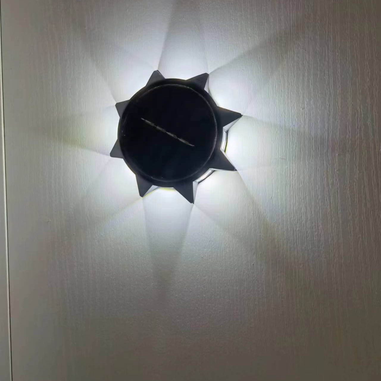 Outdoor Solar Achteckig Rund ABS LED Wandleuchte Lampe