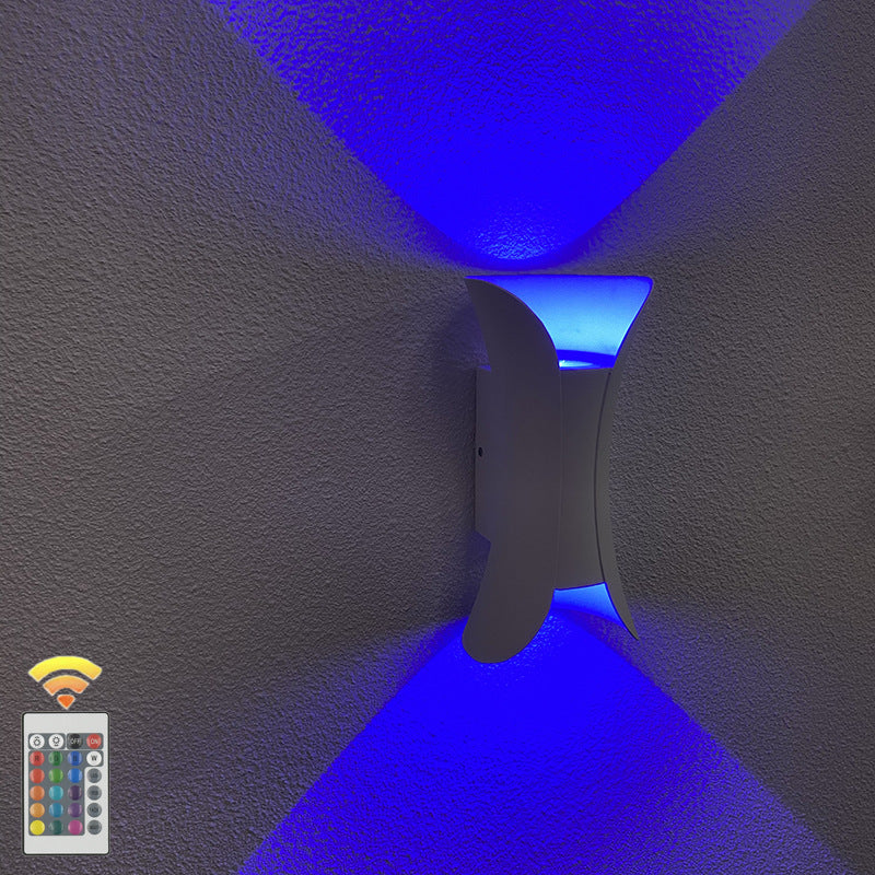 Moderner Minimalistischer Wasserdichter Rechteckiger Aluminium LED Wandstrahler Für Außenpatio