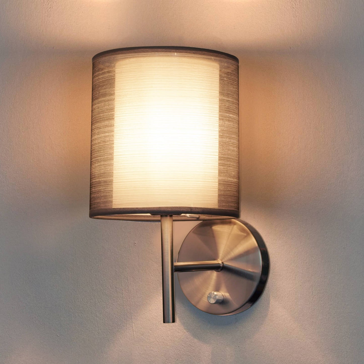Moderner Minimalistischer Zylinder Eisen Gaze 1-Licht Wandleuchte Lampe Für Wohnzimmer
