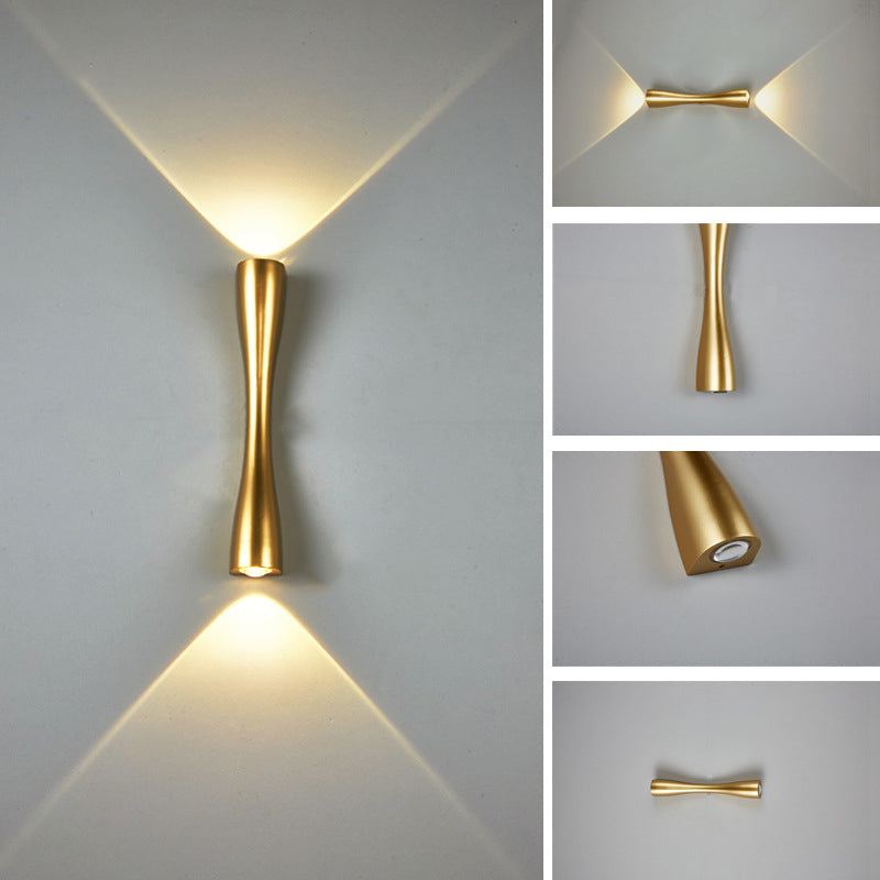 Moderne Einfache Lange Horn 2-Licht LED Innen- und Außenwandleuchte