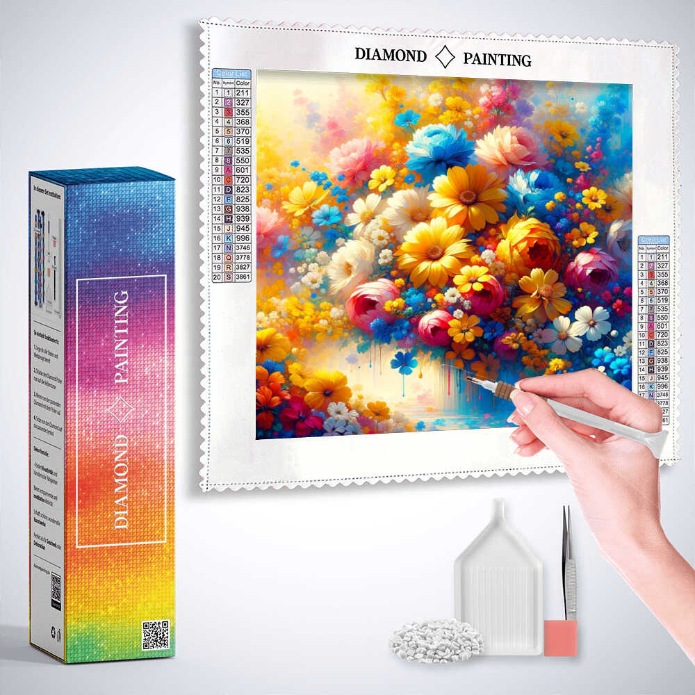 2+1 gratis! | Diamond Painting - Sommerblumenstrauß