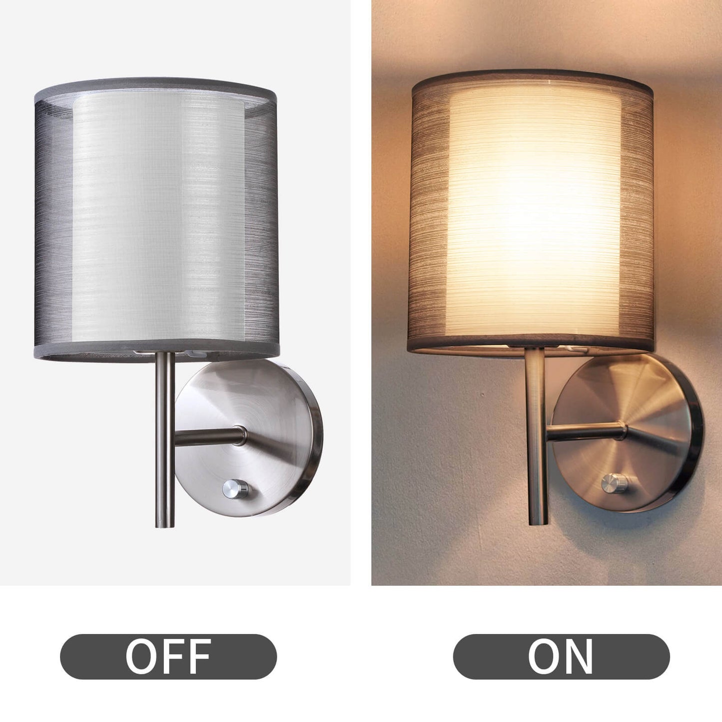 Moderner Minimalistischer Zylinder Eisen Gaze 1-Licht Wandleuchte Lampe Für Wohnzimmer