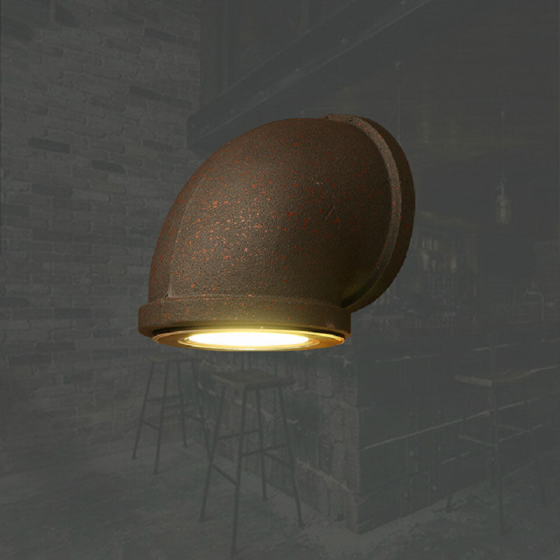 Zeitgenössische industrielle Rohr-Eisen-LED-Wandlampe für das Wohnzimmer
