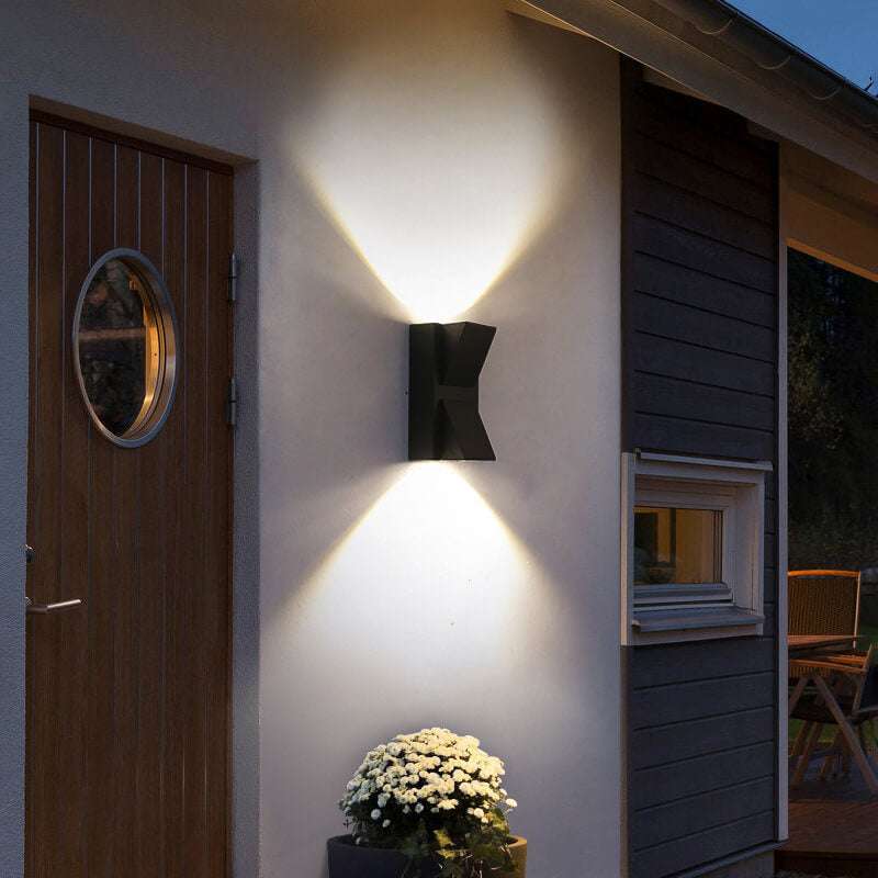 Moderne Einfache Geometrische Quadratische LED Außen Wasserdichte Wand Scone Lampe
