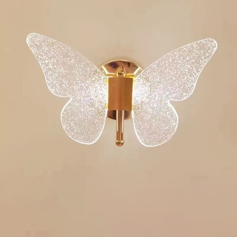 Moderner Minimalistischer Schmetterling Metall Acryl LED Wandleuchte Lampe Für Schlafzimmer