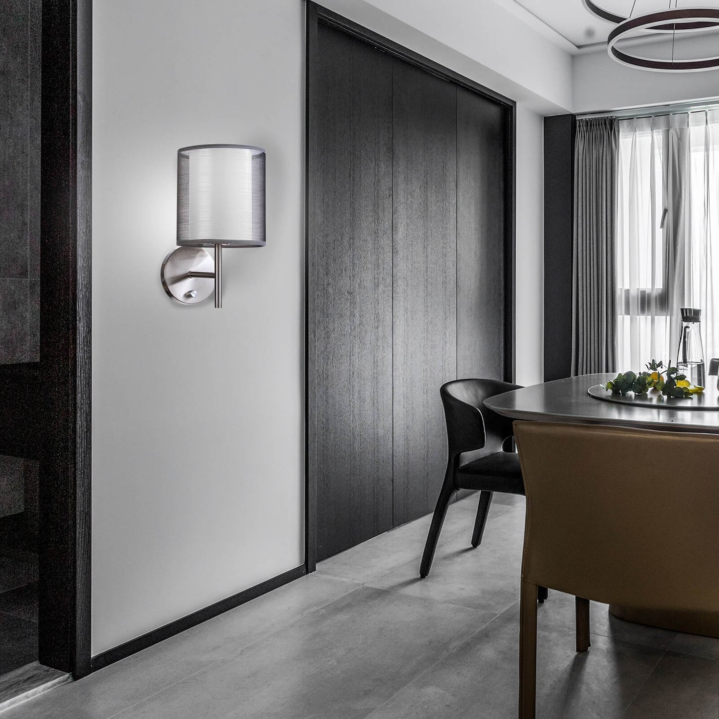Moderner Minimalistischer Zylinder Eisen Gaze 1-Licht Wandleuchte Lampe Für Wohnzimmer