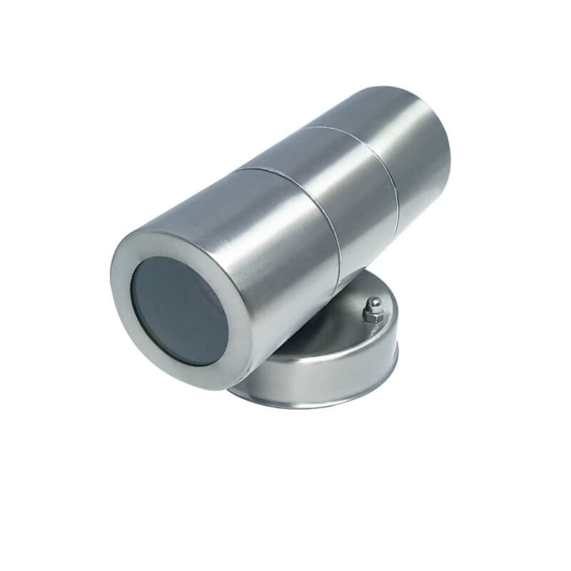 Modern minimalist Edelstahl Zylinder 2-Licht Wand sconces Lampe