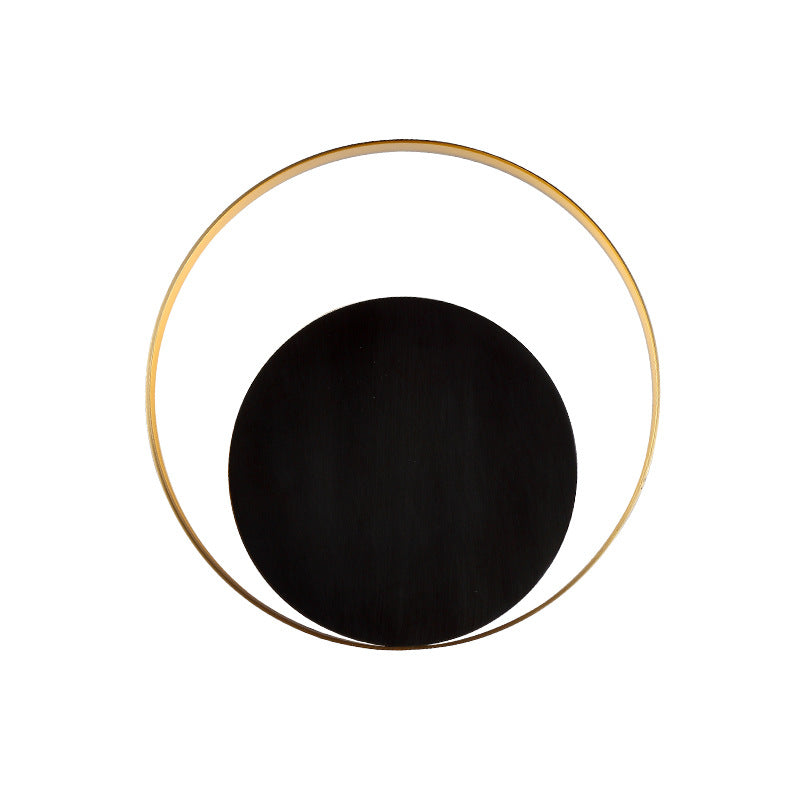 Moderne Minimalistische Eisen Kreis Ring 1-Licht Wand Sconces Lampe Für Schlafzimmer