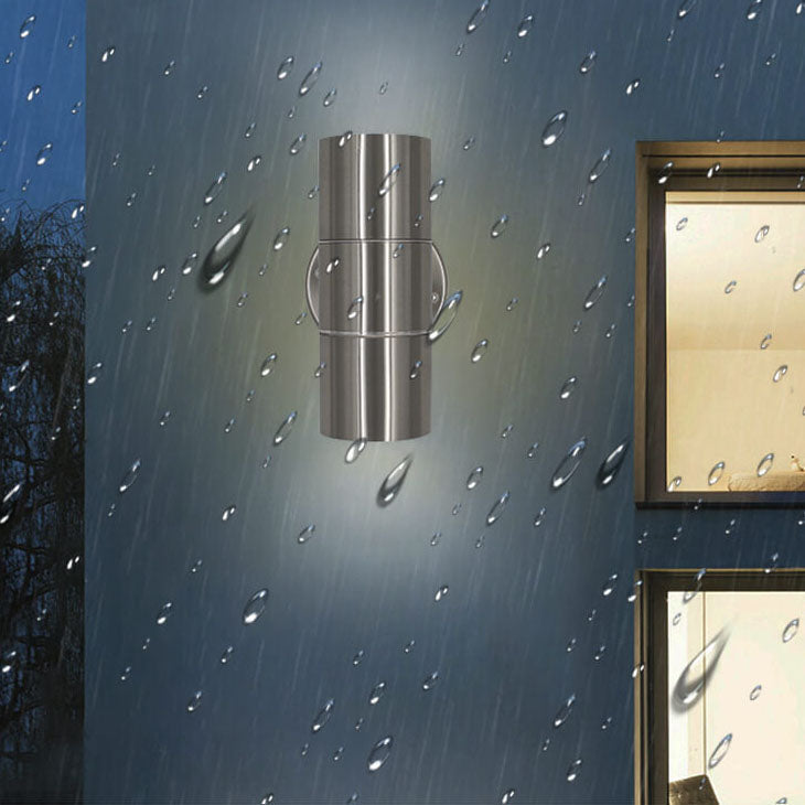 Modern minimalist Edelstahl Zylinder 2-Licht Wand sconces Lampe