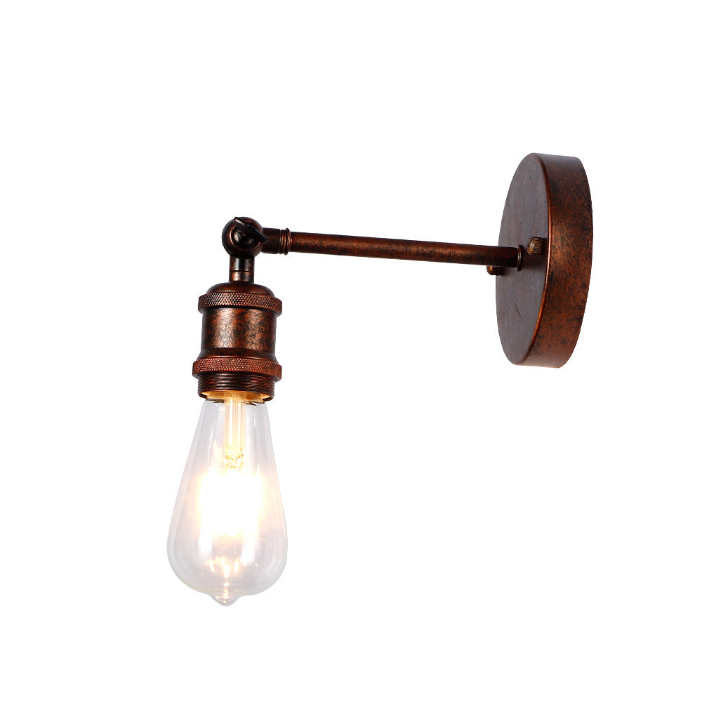 Zeitgenössische industrielle runde Eisen 1-Licht Wandleuchte für das Wohnzimmer