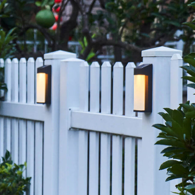 Solar Square Frosted Glass Wasserdicht Außen LED Wandleuchte Lampe