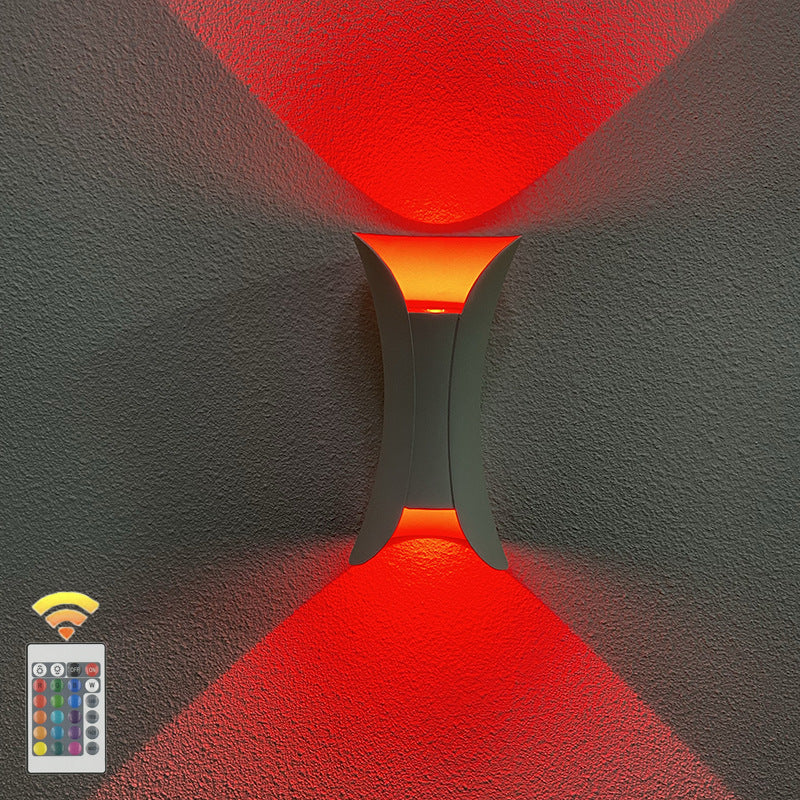 Moderner Minimalistischer Wasserdichter Rechteckiger Aluminium LED Wandstrahler Für Außenpatio