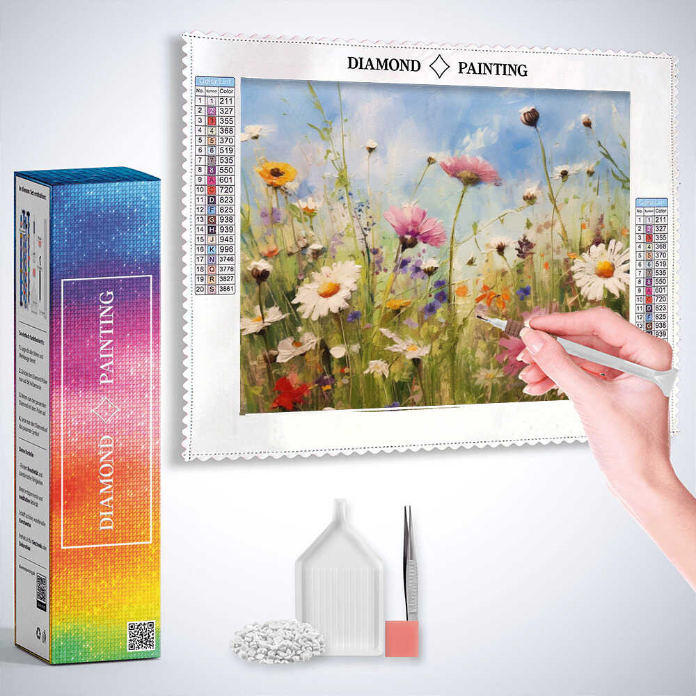 2+1 gratis! | Diamond Painting - Sommerwiese Träumerei