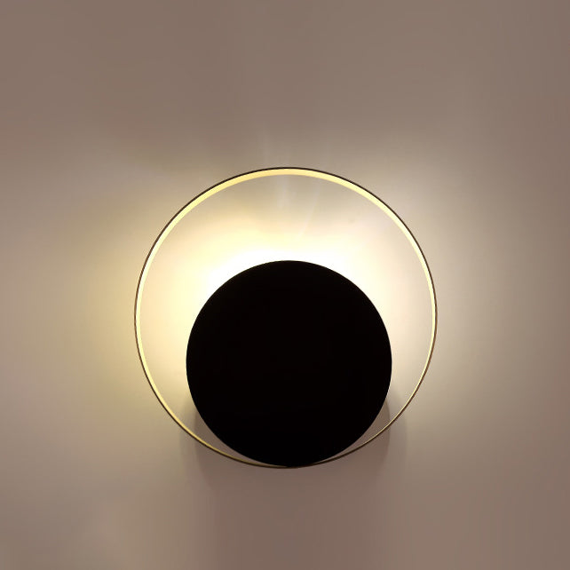 Moderne Minimalistische Eisen Kreis Ring 1-Licht Wand Sconces Lampe Für Schlafzimmer