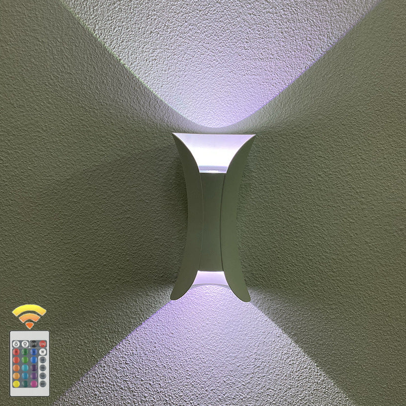 Moderner Minimalistischer Wasserdichter Rechteckiger Aluminium LED Wandstrahler Für Außenpatio