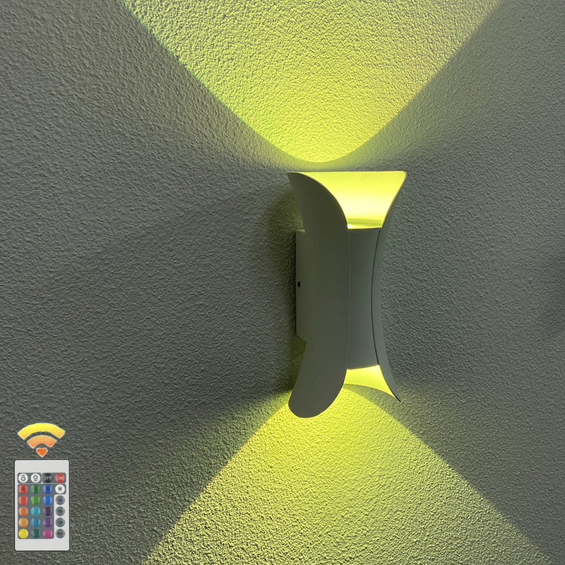 Moderner Minimalistischer Wasserdichter Rechteckiger Aluminium LED Wandstrahler Für Außenpatio