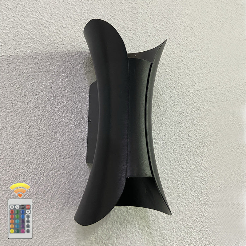 Moderner Minimalistischer Wasserdichter Rechteckiger Aluminium LED Wandstrahler Für Außenpatio
