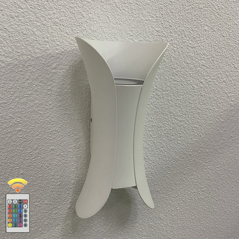 Moderner Minimalistischer Wasserdichter Rechteckiger Aluminium LED Wandstrahler Für Außenpatio