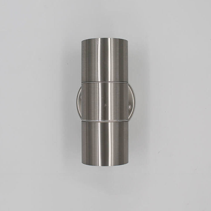 Modern minimalist Edelstahl Zylinder 2-Licht Wand sconces Lampe