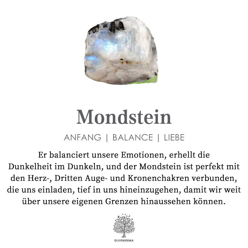 Passions Natürlicher Mondstein Heilender Schutzring