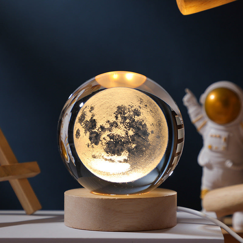 SternenGlanz - 3D Kristallkugel Nachtlampe | 50% RABATT