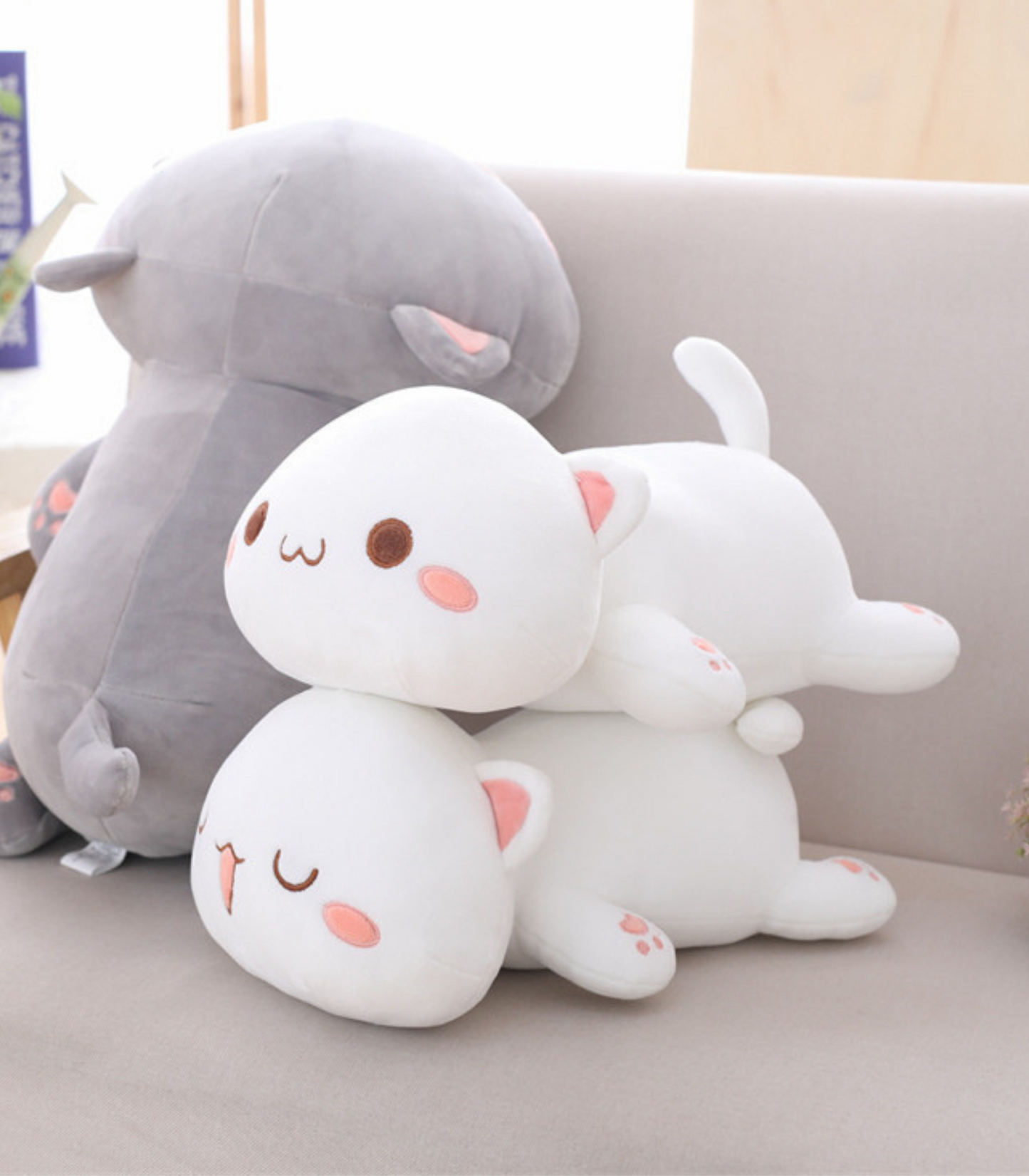 Liegendes Katzenspielzeug Squishy Kawaii Kuscheltiere