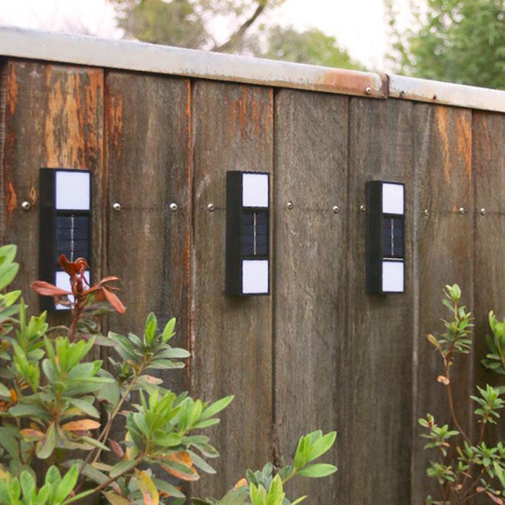 Solar Outdoor Rechteckige LED Wasserdichte Patio Zaun Wand Sconces Lampe