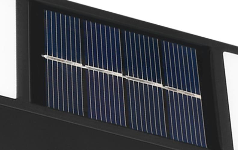 Solar Outdoor Rechteckige LED Wasserdichte Patio Zaun Wand Sconces Lampe