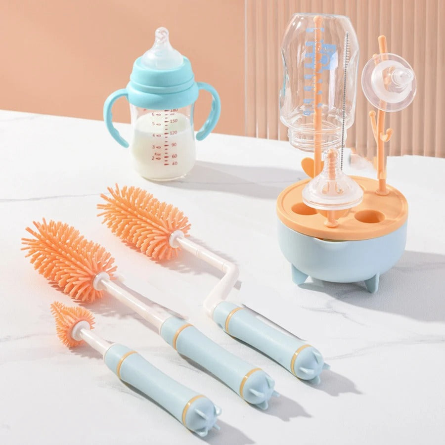 CleanNest™ – Multifunktionales Bürstenset mit Halter