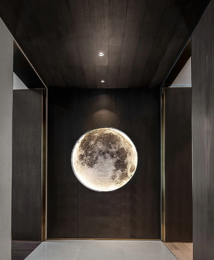 Luna - Mond Wandlampe - Schlafzimmerlampe in Form des Vollmonds