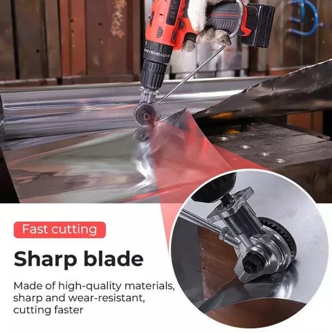 MetalCut Pro - Elektrischer Bohrscherenaufsatz | 50% RABATT