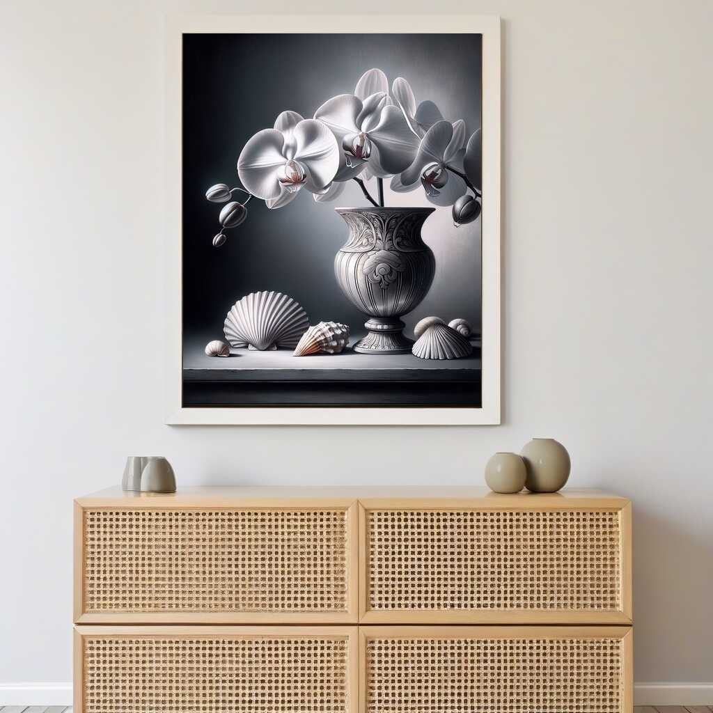 2+1 gratis! | Diamond Painting - Weiße Orchidee in Vase