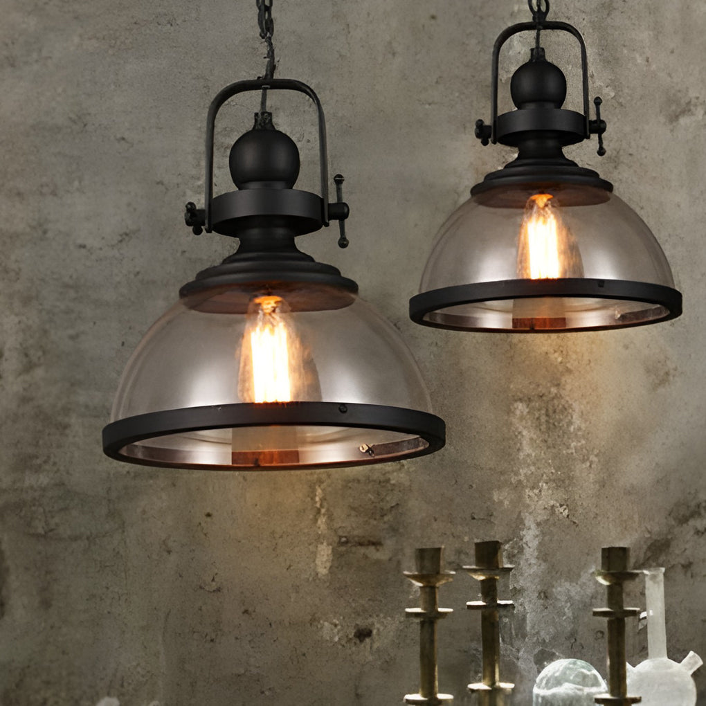Antike Glas Eisen Retro Industrie Kronleuchter Hängende Deckenleuchten
