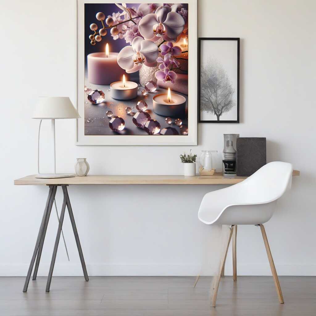 2+1 gratis! | Diamond Painting - Orchidee Teelichter