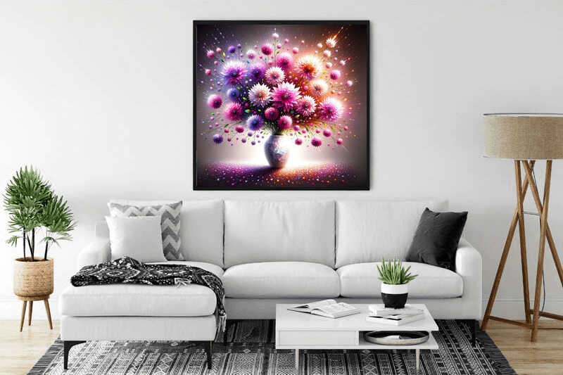 2+1 gratis! | Diamond Painting - Blumenstrauß in Vase