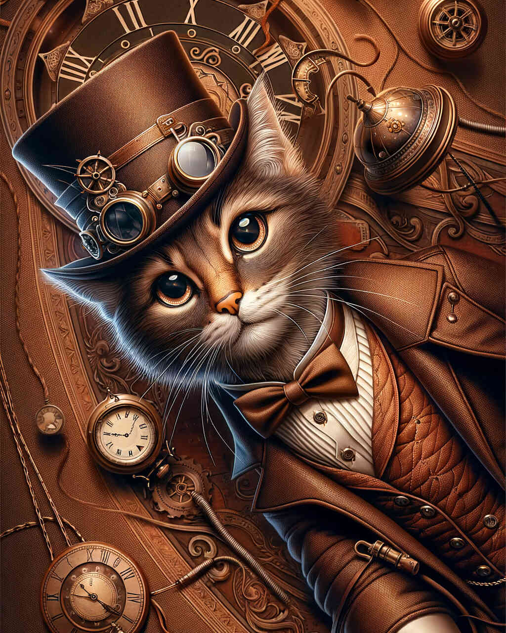 2+1 gratis! | Diamond Painting - Zylinderkatze