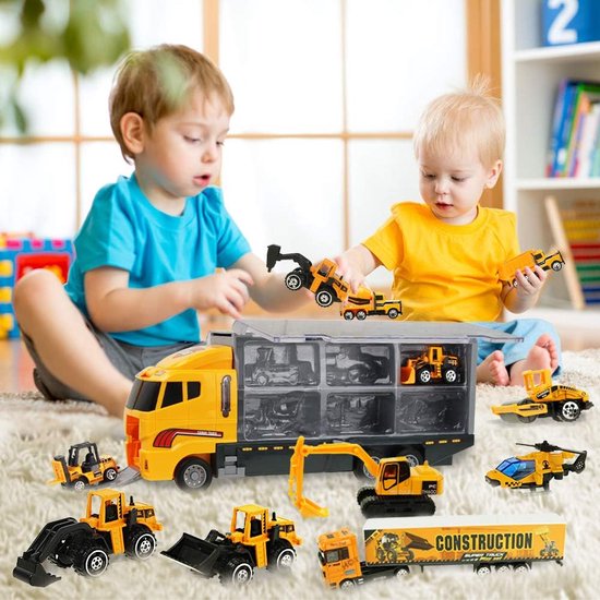 BaumeisterTraum - Baufahrzeuge Spielset für Kinder | 50% RABATT