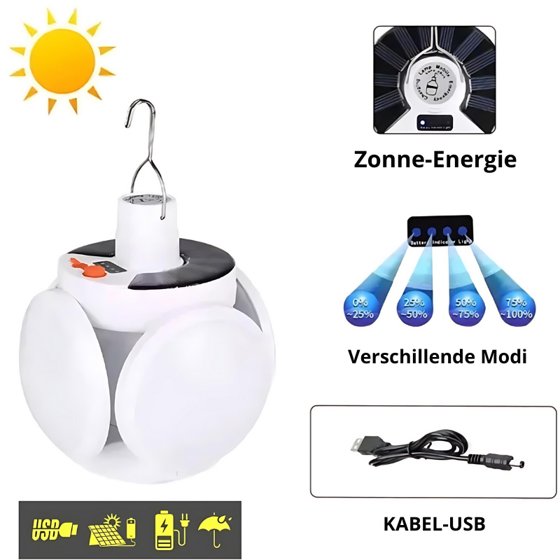 EcoGlow - LED Solar-Außenlampe | 50% RABATT