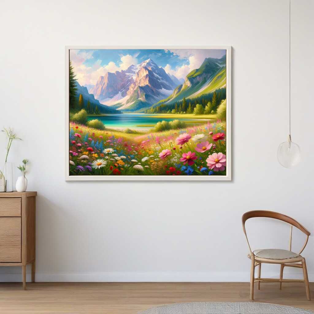 2+1 gratis! | Diamond Painting - Blumenwiese und Zugspitze