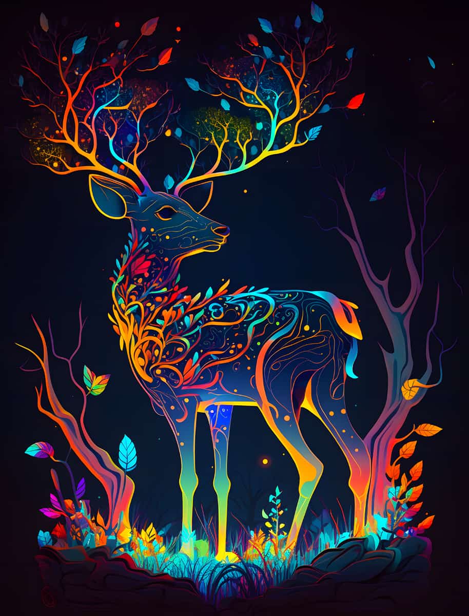 2+1 gratis! | AB Diamond Painting - Glowing Deer