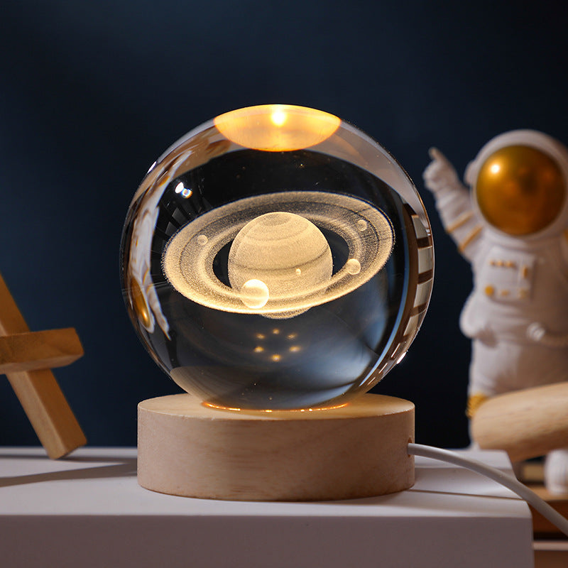 SternenGlanz - 3D Kristallkugel Nachtlampe | 50% RABATT