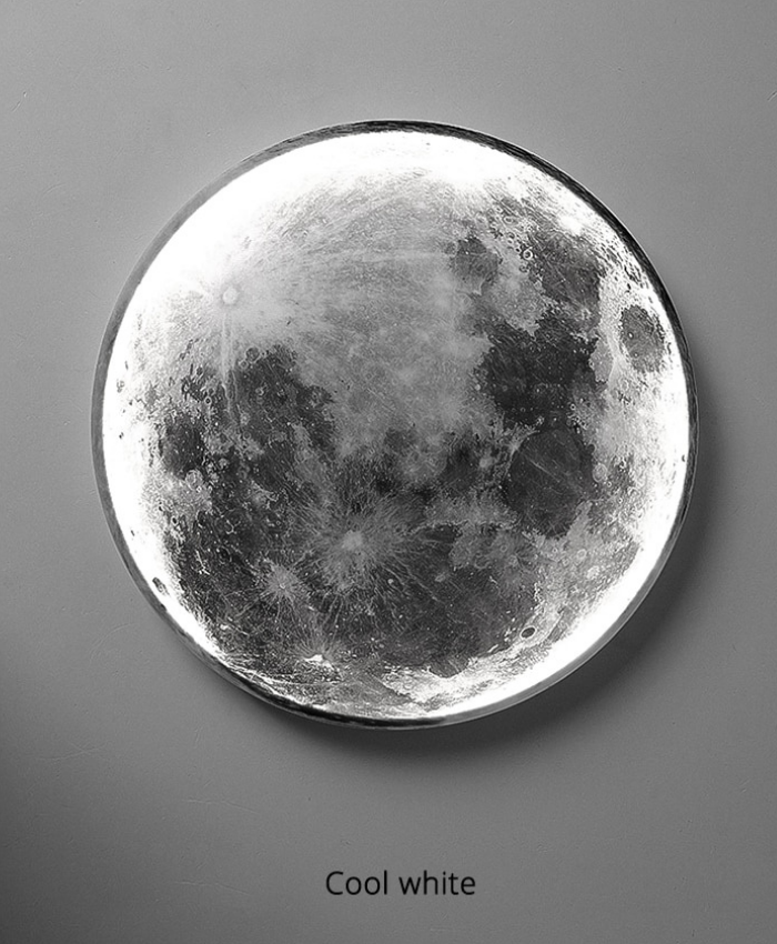 Luna - Mond Wandlampe - Schlafzimmerlampe in Form des Vollmonds