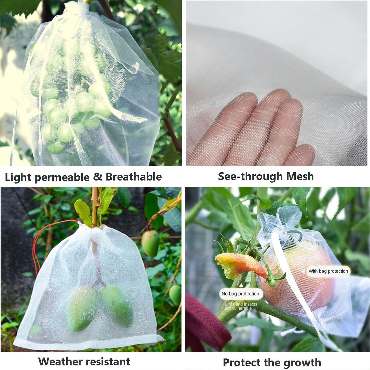 10+10 GRATIS | FruitProtect™ - Schutzbeutel für Obst und Gemüse