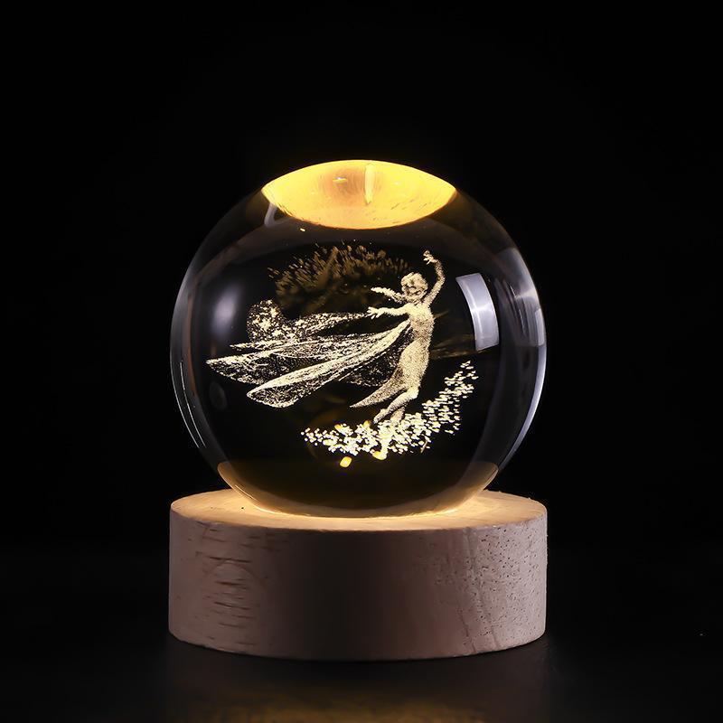 SternenGlanz - 3D Kristallkugel Nachtlampe | 50% RABATT