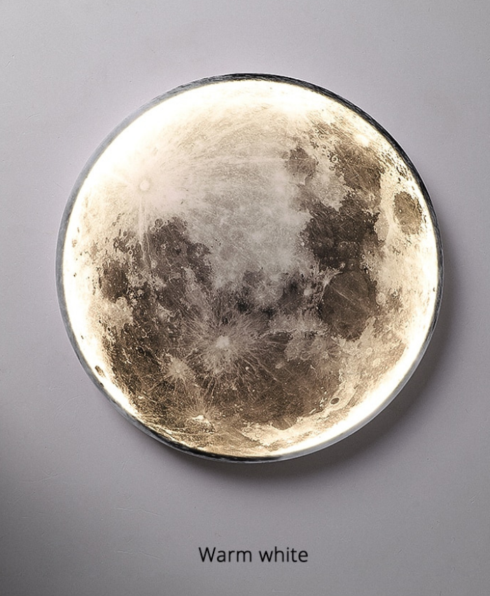 Luna - Mond Wandlampe - Schlafzimmerlampe in Form des Vollmonds