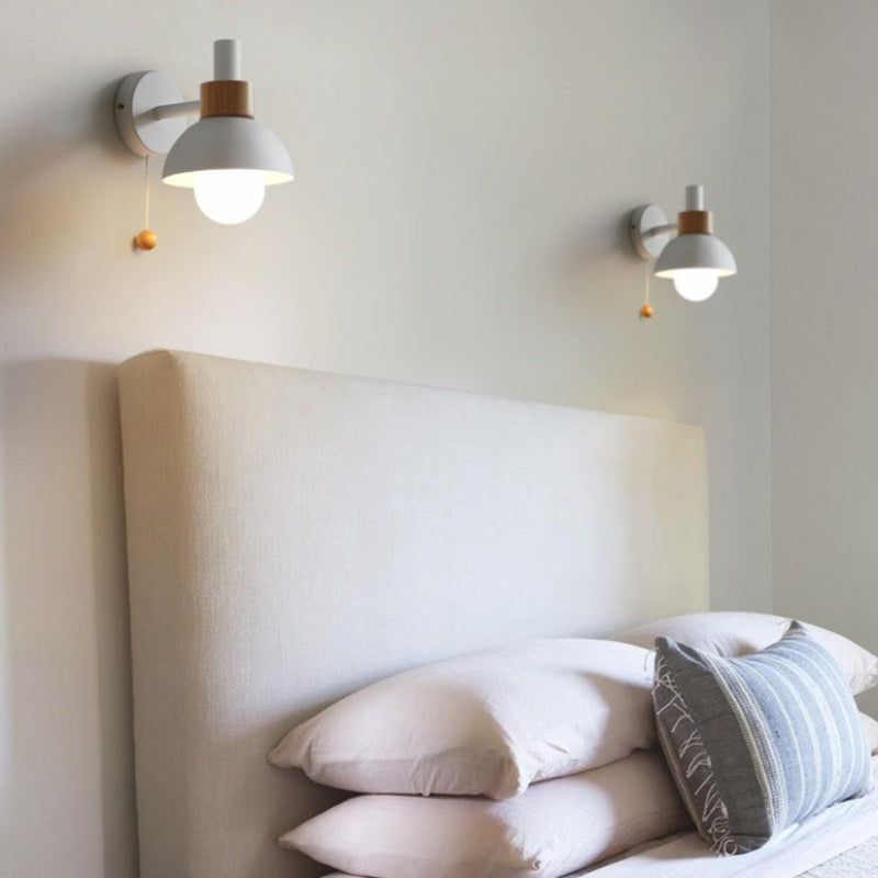 Licht - LED-Wandleuchte im Morandi-Stil aus nordischem Metall mit Schalter