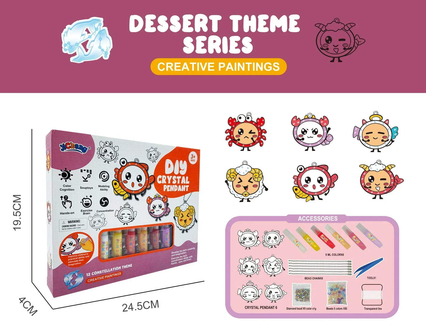 Jicheng® DIY-Kristallfarben-Kunsthandwerk-Set