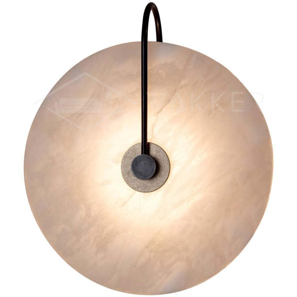 Weiße Alabaster-Wandlampe