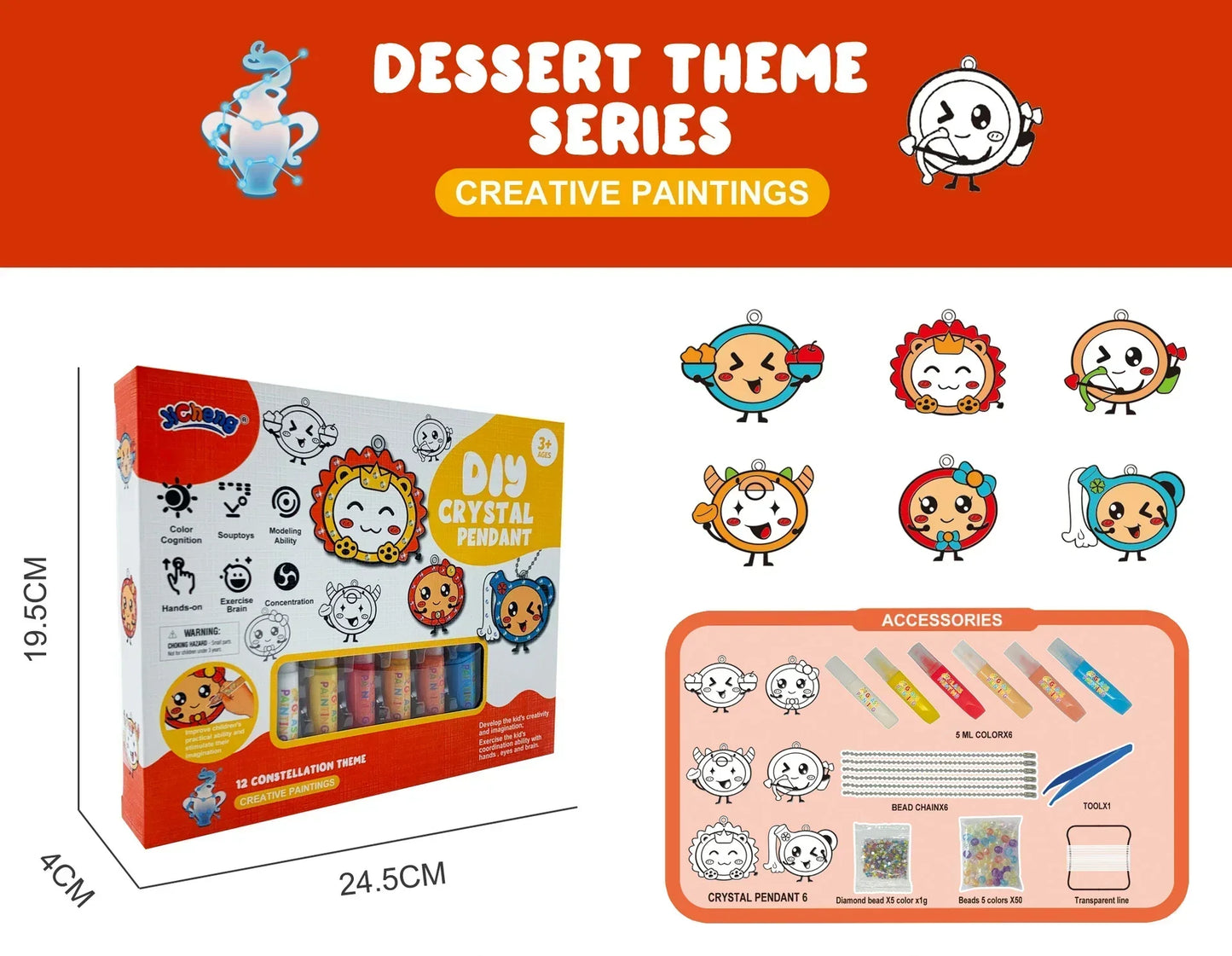 Jicheng® DIY-Kristallfarben-Kunsthandwerk-Set