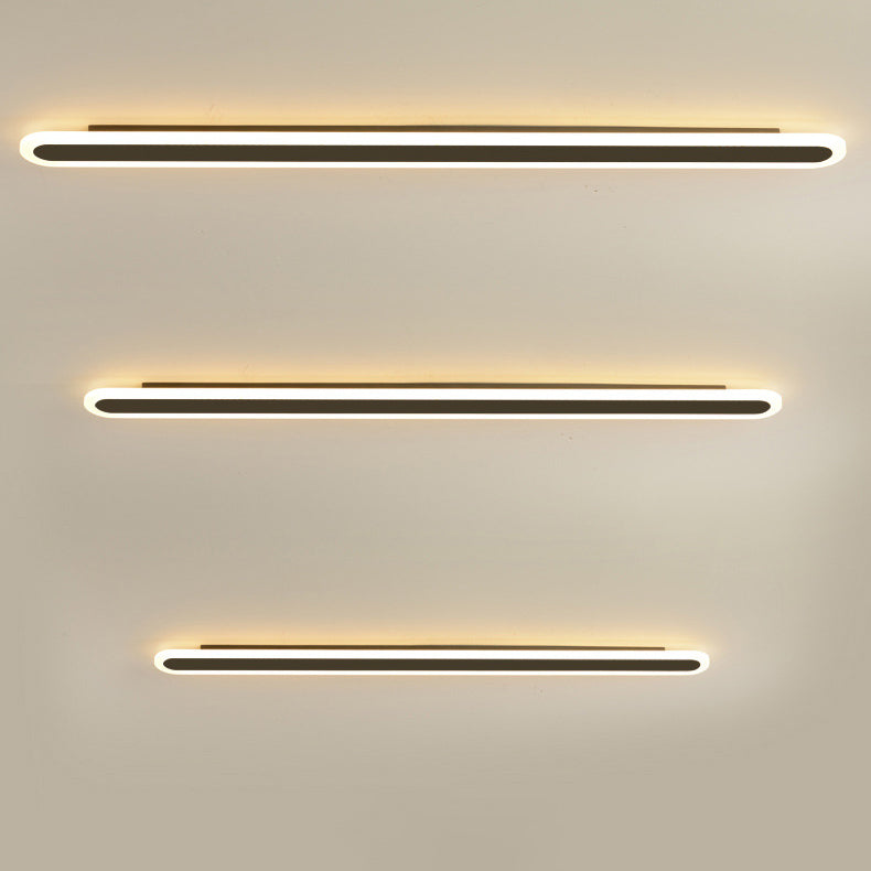 Moderner minimalistischer rechteckiger langer Eisen-Acryl-LED-Wand-Wandleuchte für das Wohnzimmer